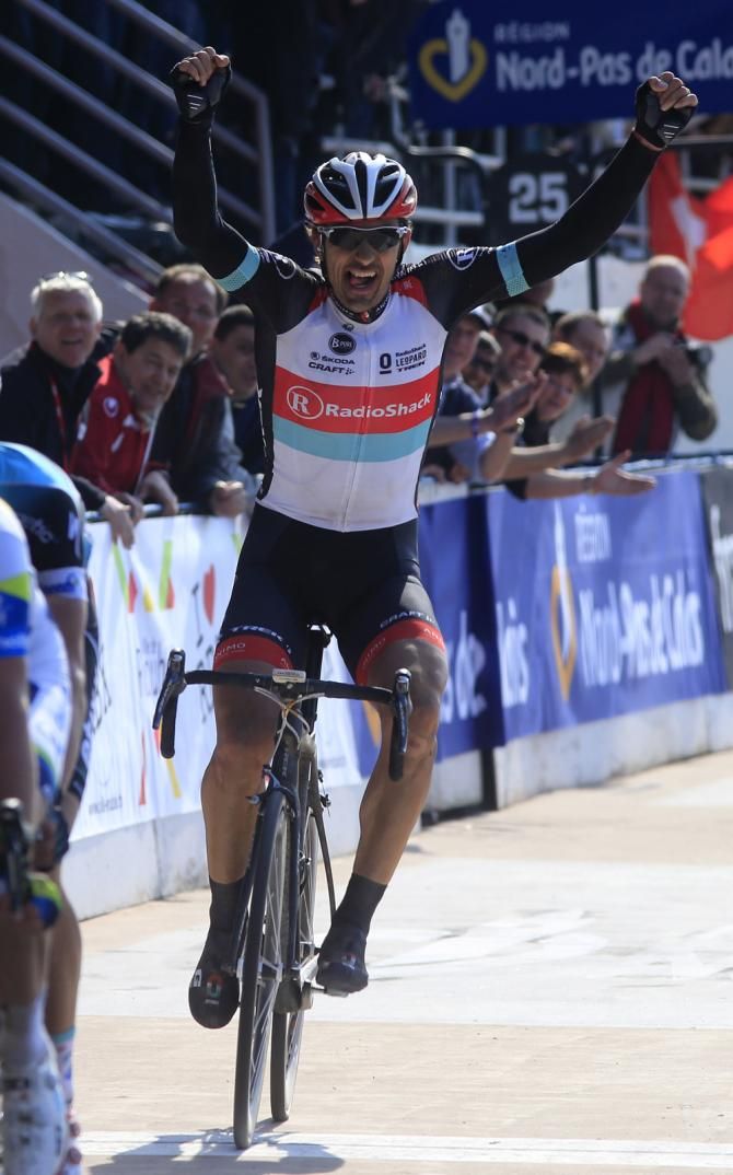 Fabian Cancellara (RadioShack Leopard) wins Paris-Roubaix