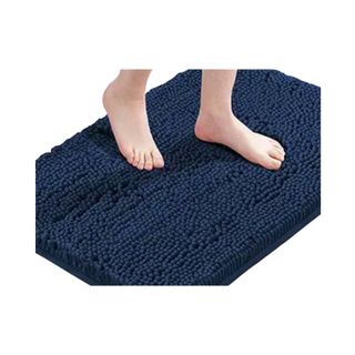 Versailtex Navy Blue Bath Rug