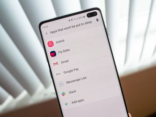 Sleeping apps on Samsung One UI 2