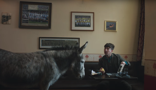 Squarespace's 2025 Super Bowl ad features Saltburn star and a donkey, in a pub