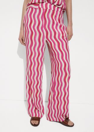 Wide Leg Printed Pants