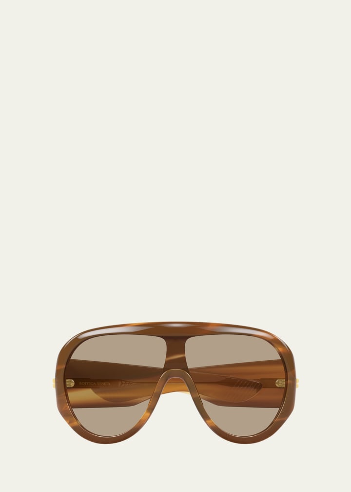 99mm Acetate &amp;amp; Nylon Shield Sunglasses