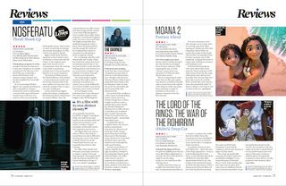 Two pages of film reviews.