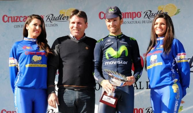 Alejandro Valverde is honored as stage winner