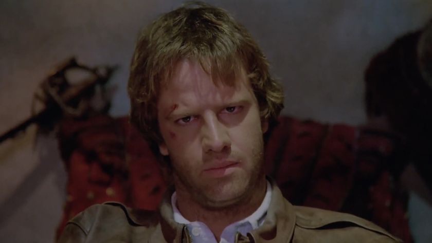 Scuffed-up Christopher Lambert in Highlander