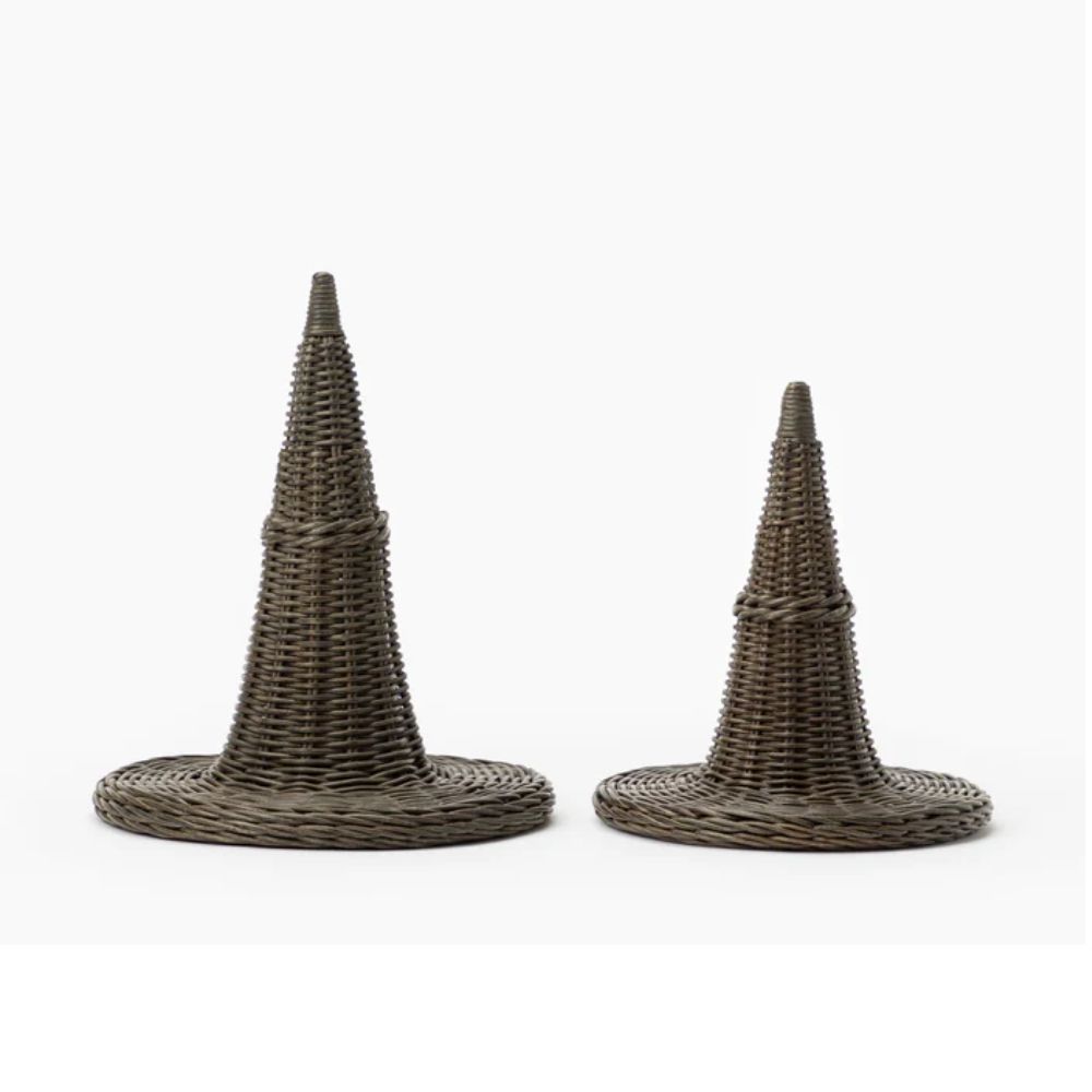 Wicker Witch Hats (Set of 2)