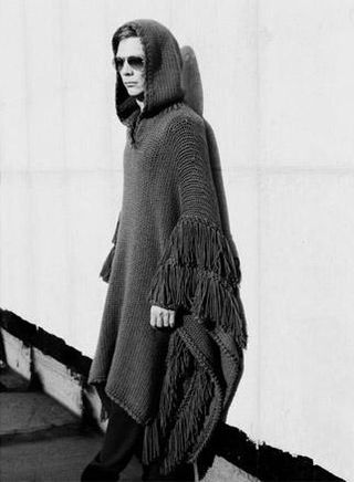 'Handmade cashmere hooded poncho' by Wommelsdorf