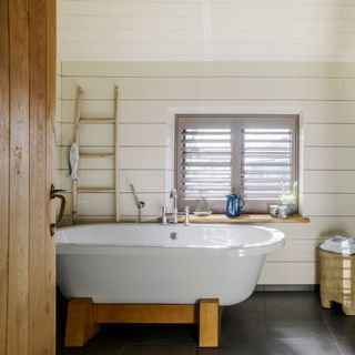 cornish dream home bathroom with freestanding bath