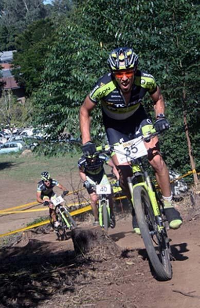 Germany's Wolfram Kurschat powers up a climb on his way to victory