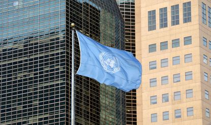 U.N. flag.