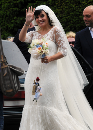 Lily Allen and Sam Cooper are wed at St James the Great church on June 11, 2011 in Cranham, Gloucestershire