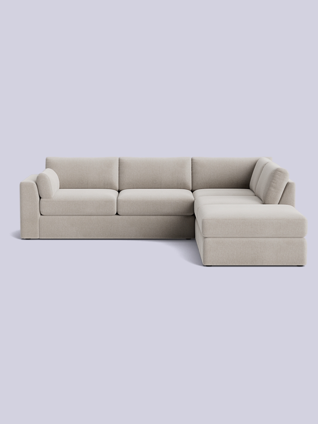 Sofa Club, Vienna Luxe Chenille Right Corner Sofa - Pale Linen