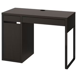 MICKE Desk black/brown