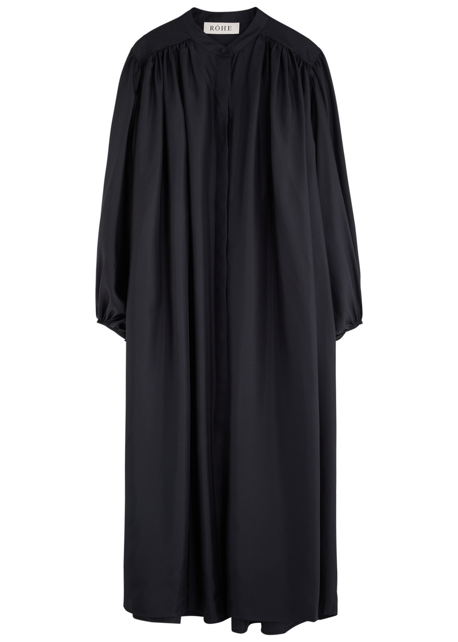 Silk-Satin Midi Dress