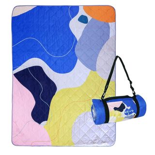 Colorful abstract picnic blanket