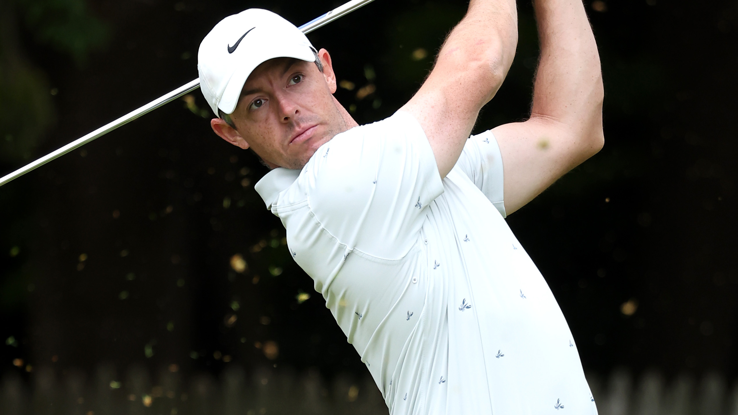 Rory McIlroy plays a training run ahead of the 2022 US Open