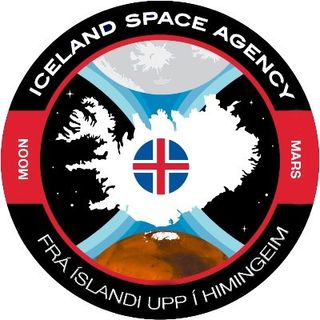 The logo of the Iceland Space Agency.