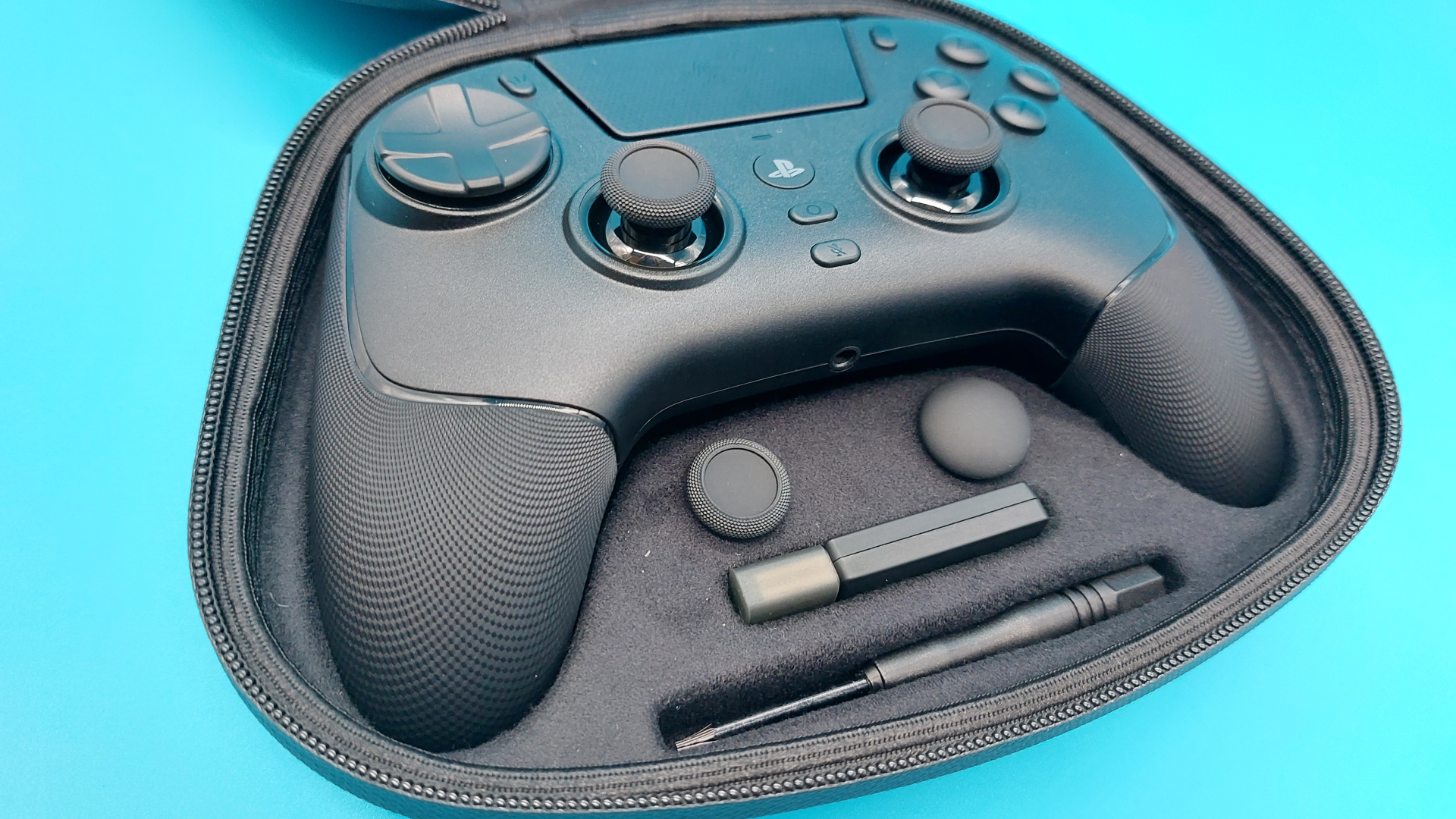 The Razer Raiju V3 Pro wireless controller seen from various angles.