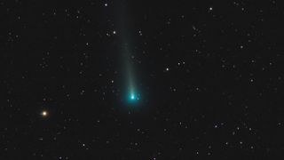 Comet Leonard, shown here on Dec. 4, 2021, was the brightest comet to whiz past Earth that year.
