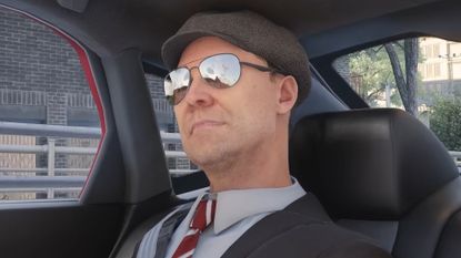 Rideshare "Stimulator" passenger in glasses and gray hat
