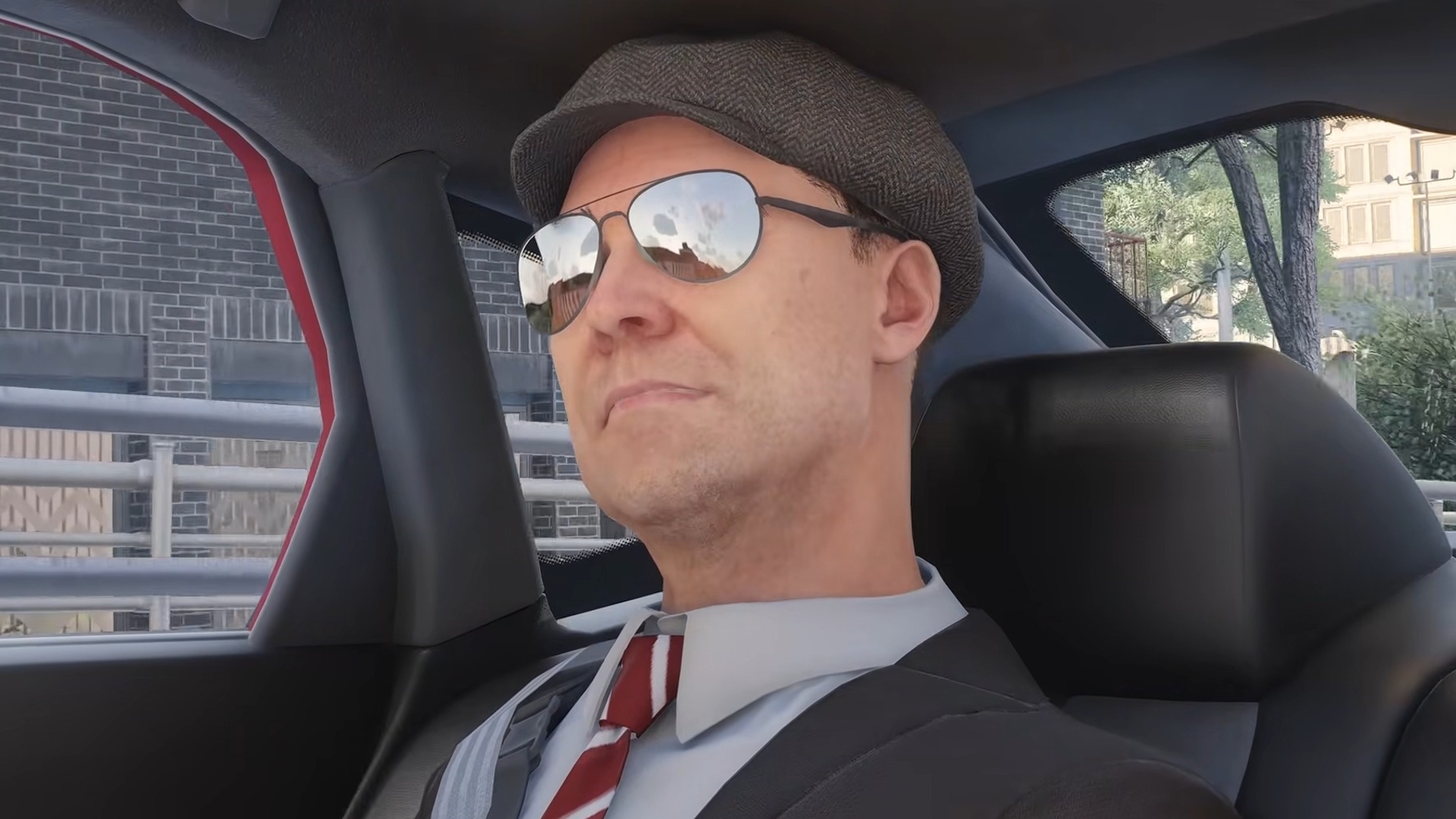 Rideshare "Stimulator" passenger in glasses and gray hat