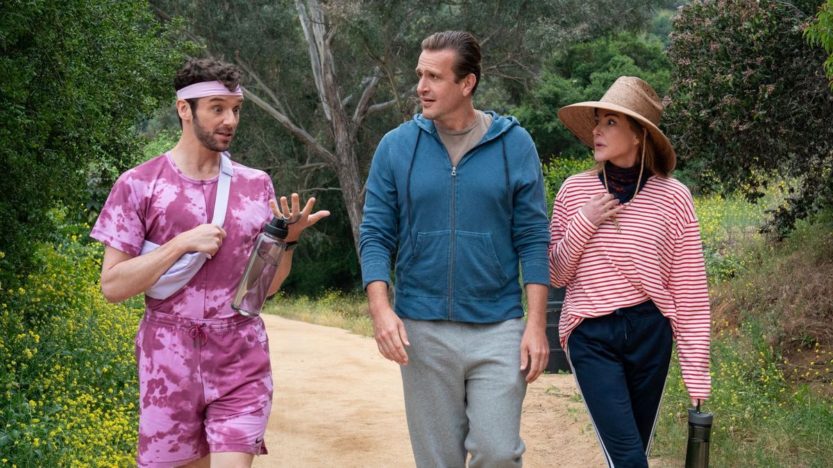 Michael Urie, Jason Segel and Christa Miller in Shrinking