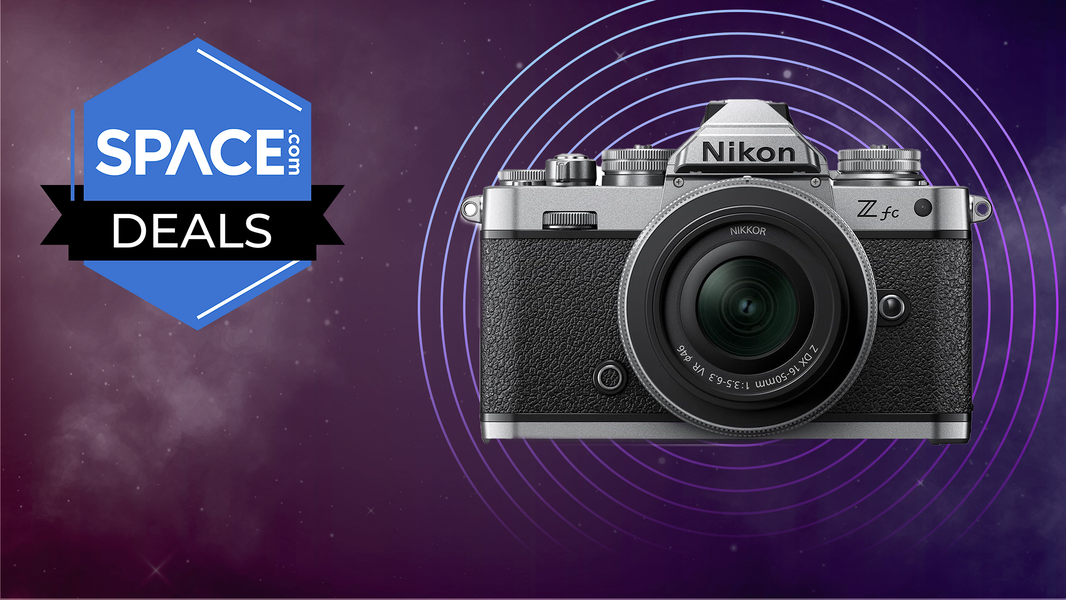 The Nikon Z fc front on view on a Space.com overlay