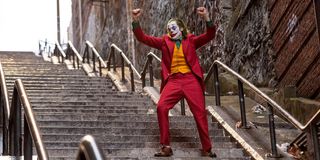 Joaquin Phoenix Joker dancing on stairs