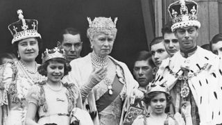 The Royal Family on the balcony at Buckingham Palace after the coronation of King George VI