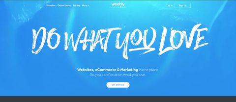 Weebly homepage screenshot 