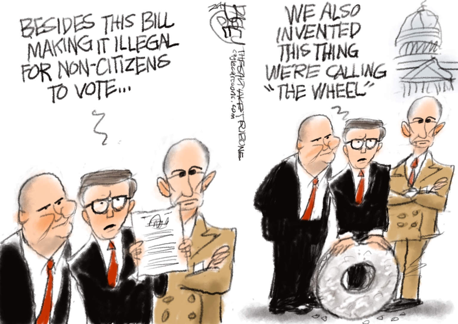 Political cartoon