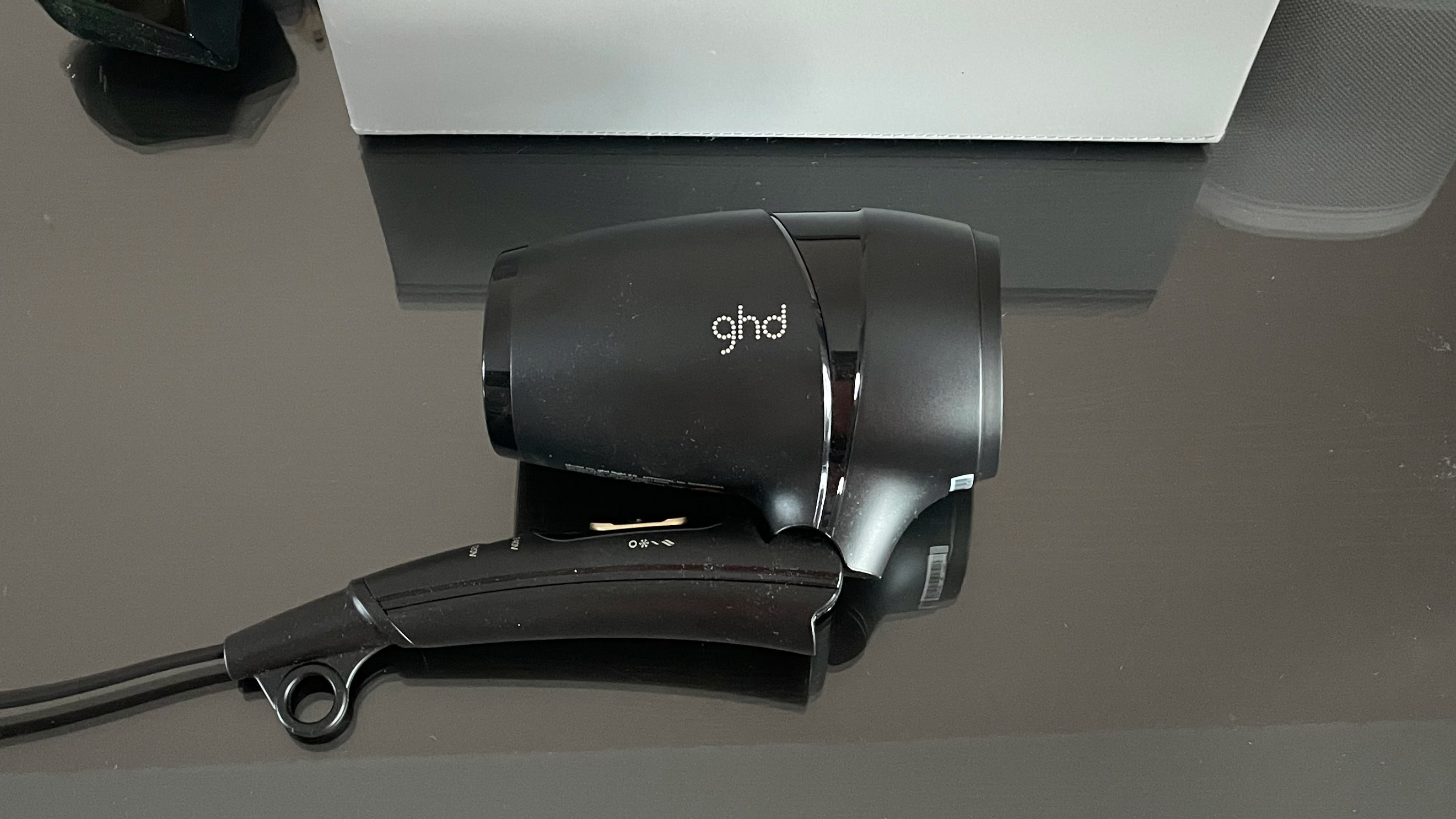The GHD Flight folded up ready for travel