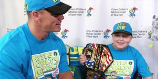 John Cena granting yet another wish for a sick child for the Make-A-Wish Program