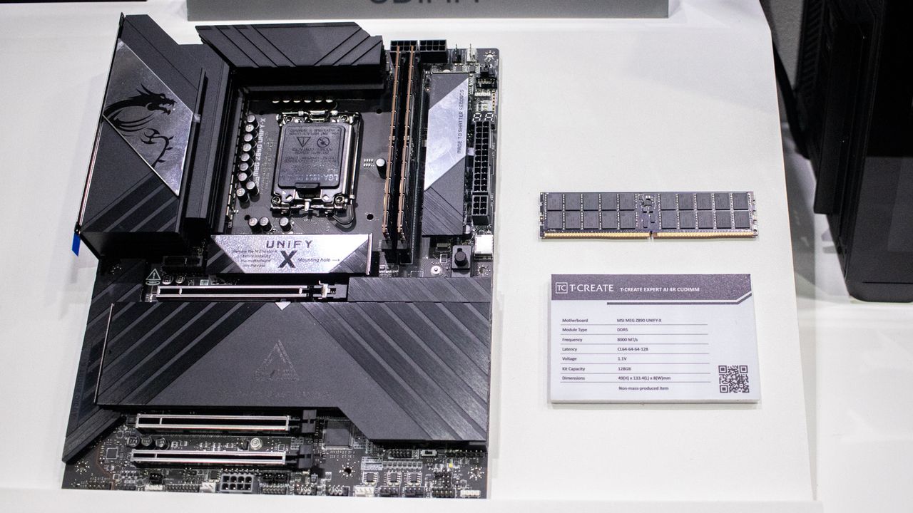 128GB 4-rank CUDIMMs from TeamGroup