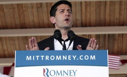 Rep. Paul Ryan R-Wis., Mitt Romney's vice presidential running mate, speaks during a rally on Aug. 11 in Manassas, Va. Ryan might be secretly worrying Republicans because of his unpopular bud