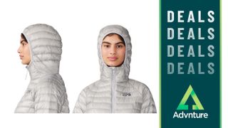 Mountain Hardwear Ghost Whisperer Parka and Advnture deals logo