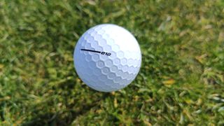 Bridgestone e12 Contact 2023 golf ball sidestamp