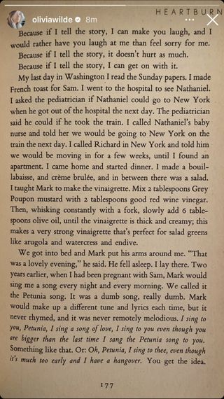 Olivia Wilde salad dressing from Nora Ephron's book Heartburn