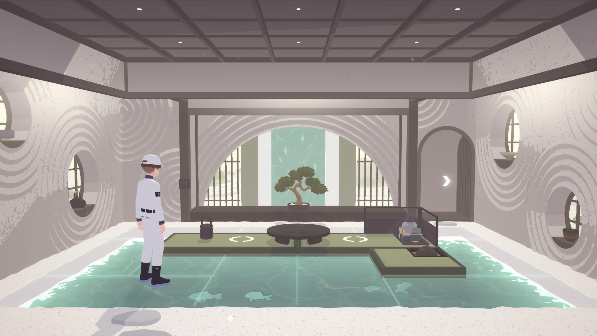 The Facilitator explores an office in D-topia which has a bonsai tree
