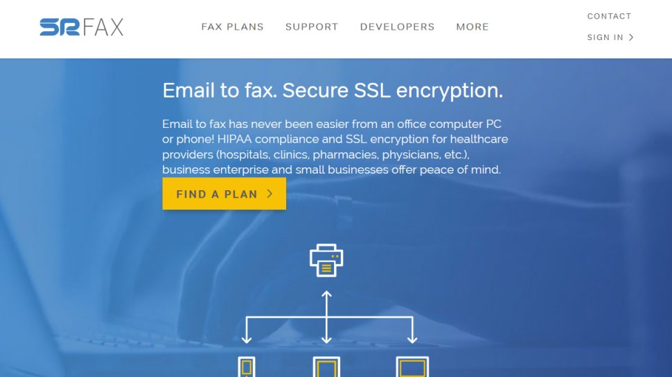 SRFax website screenshot (June 2025).