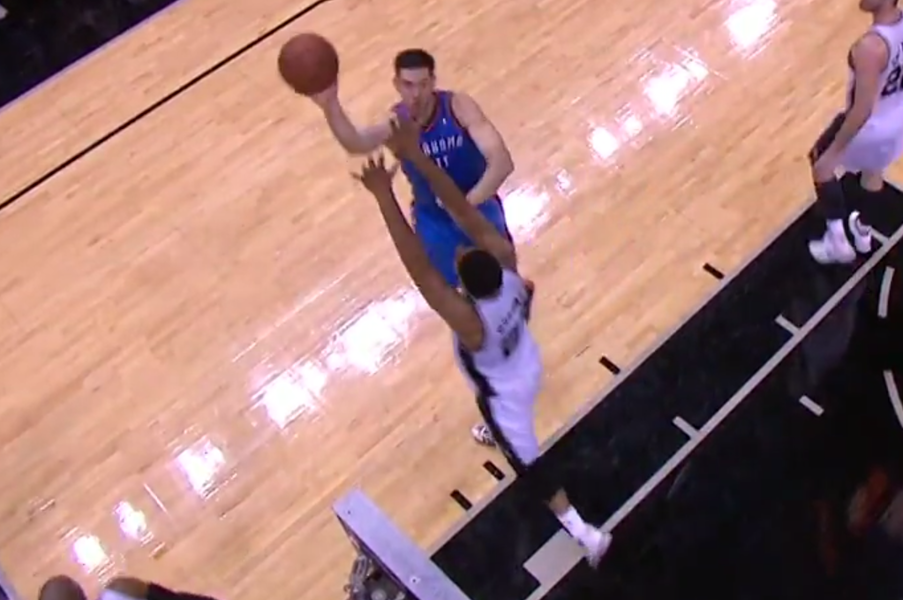 Nick Collison&amp;#039;s impossible tip-in with 0.1 seconds left was the only good thing the Thunder did all night