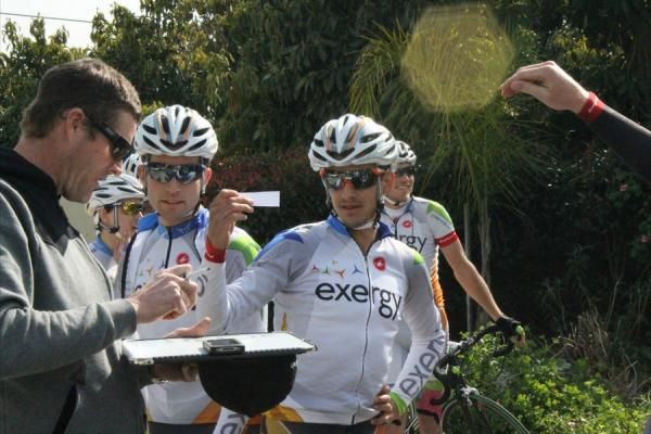 Drawing names for the time trial order.