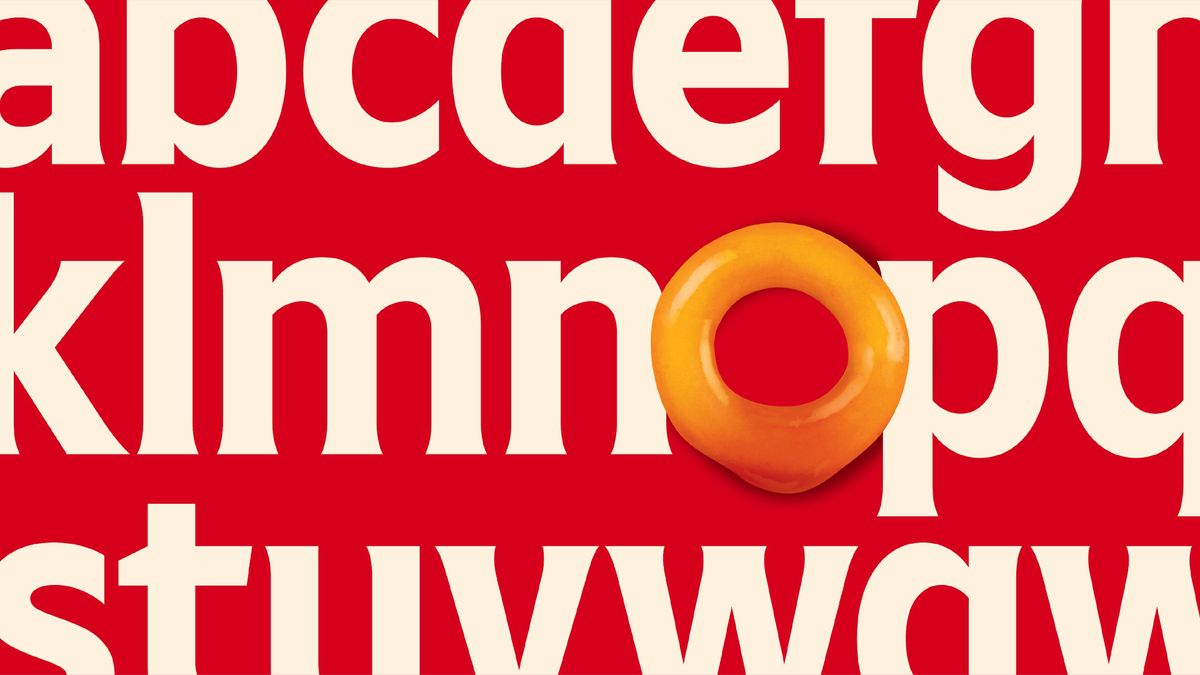 Heinz typography in use with a spaghetti hoop over some letters