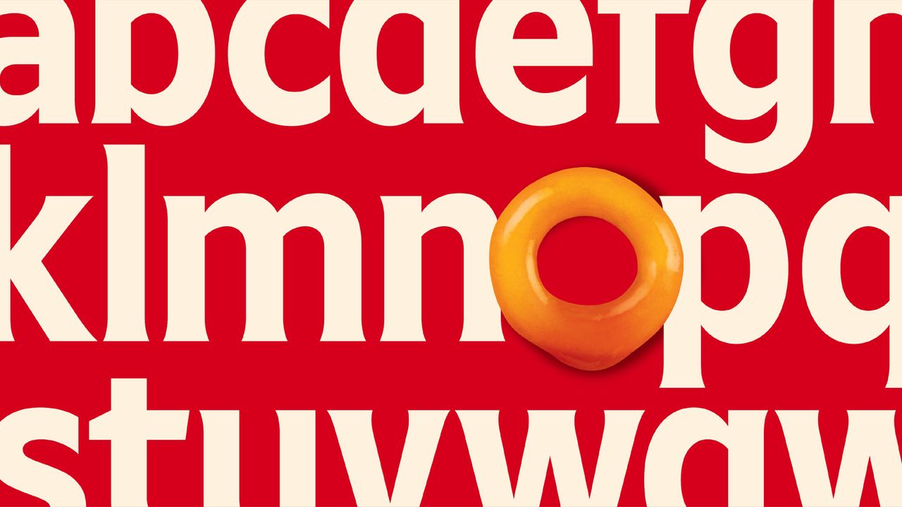 Heinz typography in use with a spaghetti hoop over some letters