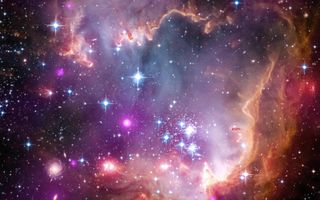 Wing of Small Magellanic Cloud space wallpaper