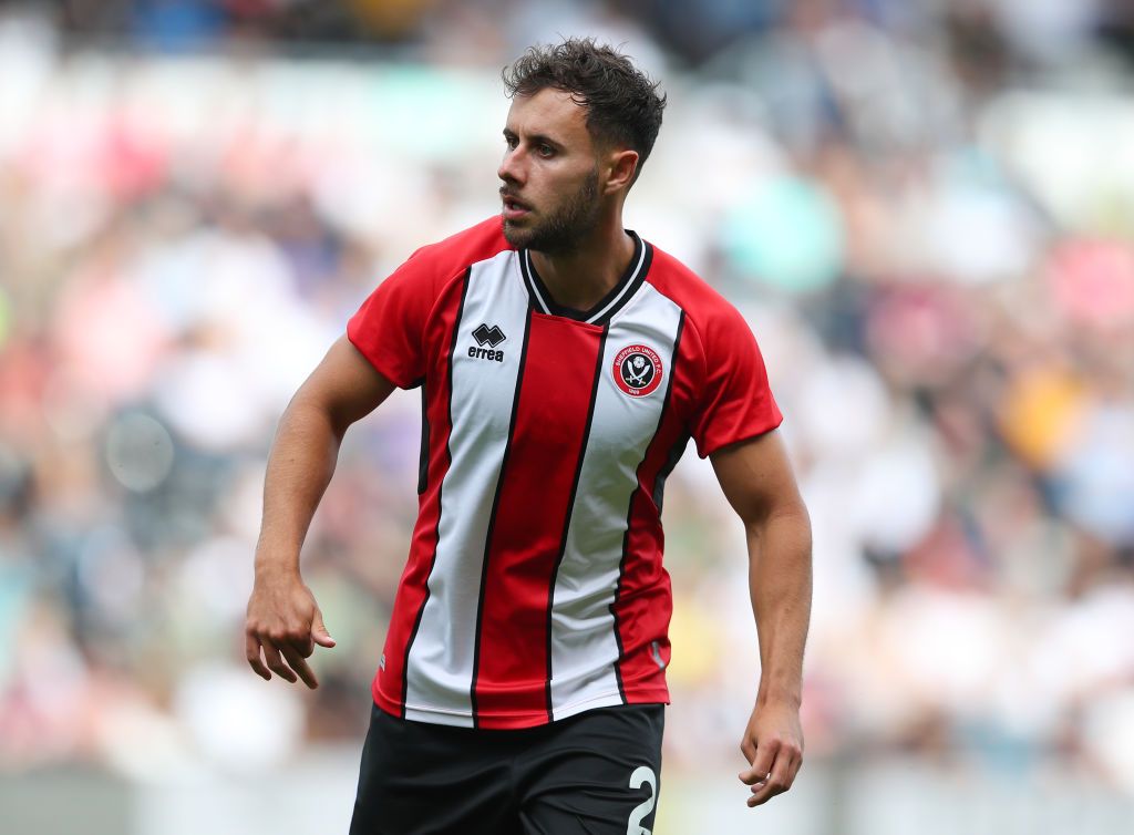 Sheffield United season preview 2023/24 George Baldock of Sheffield during the pre-season friendly match between Derby County and Sheffield United at Pride Park on July 29, 2023 in Derby, United Kingdom. (Photo by SportImage/Getty Images)