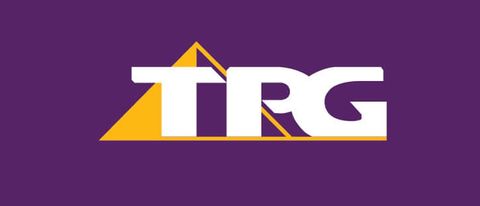 TPG logo on purple background