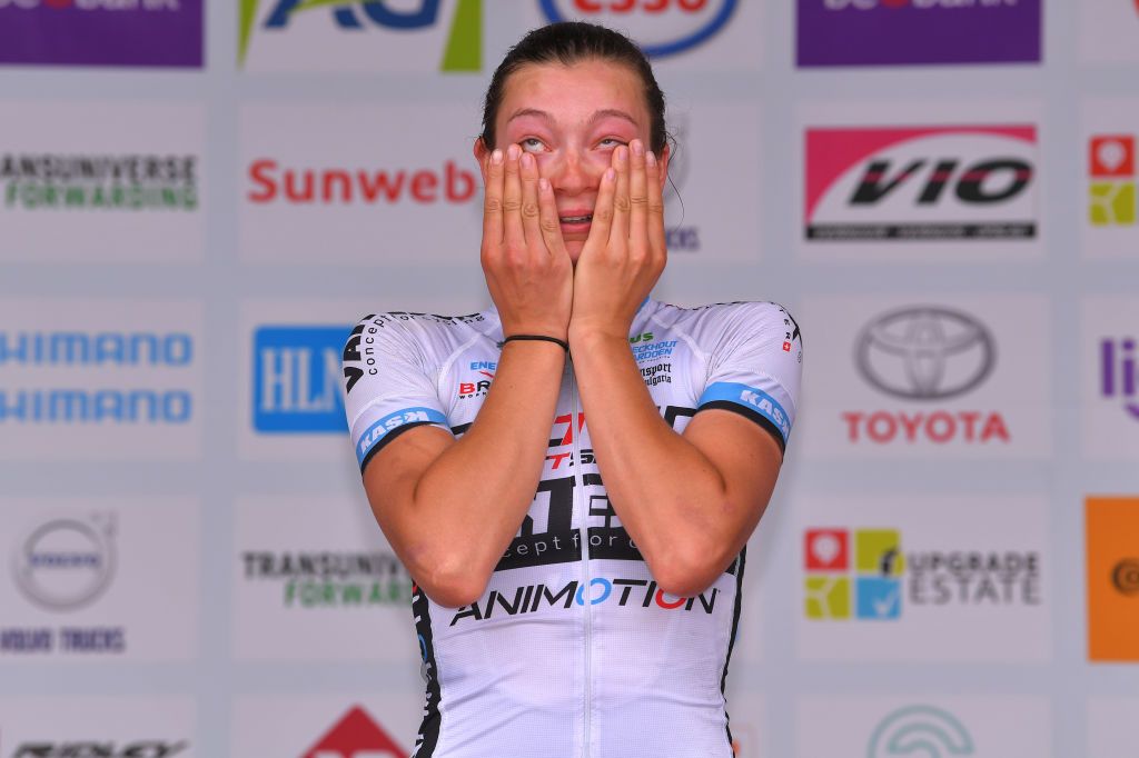 Jesse Vandenbulcke emotional after winning the Belgian title