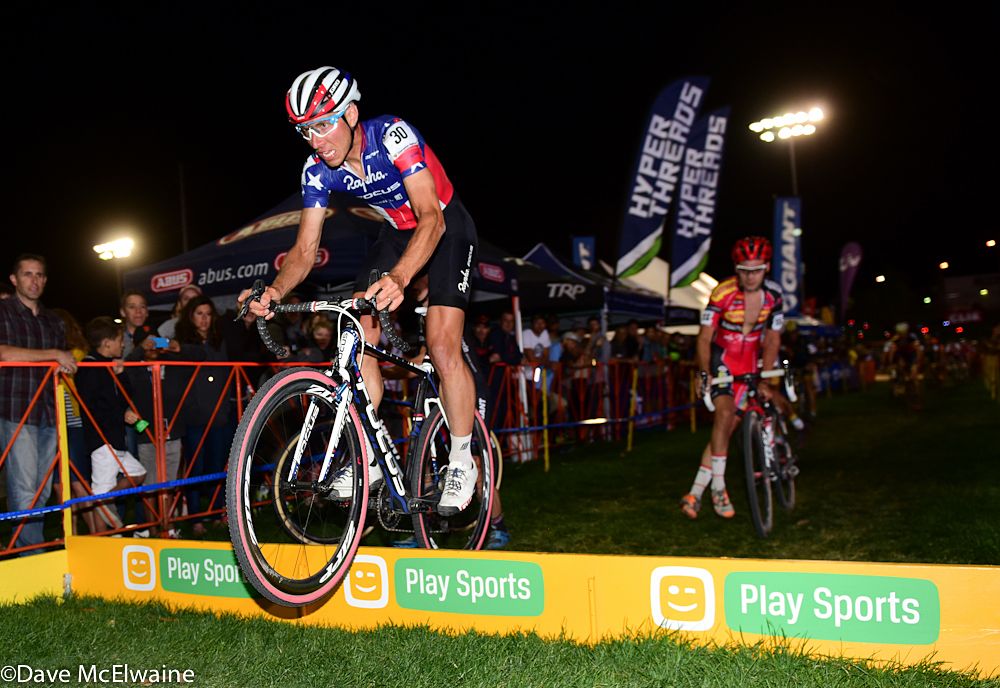 Jeremy Powers (Rapha Focus) had no troubles with any of the technical features of the course