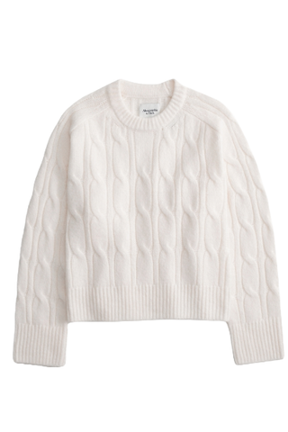 Abercrombie The A&F Madeline Cable Crew Sweater (Was $70) 